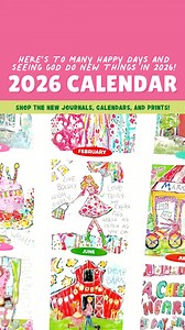 Yippee!! Our 2026 Calendars & Weekly Planners are here !💕🎉📆 There are so many joyful days and blessings ahead of us in the upcoming year. My hope for you as you fill in the days on these calendars is that you’ll feel God’s song in your heart and a skip in your step. This colorful pair is here to brighten your days and keep your life organized. The calendar is bursting with original art and uplifting messages that celebrate God’s goodness, while the planner offers ample space for writing, dood