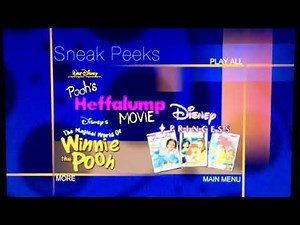 Sneak Peeks Menu to Winnie-the-Pooh: ABC's/123's 2004 DVD (but the filmreel V1 Rare)