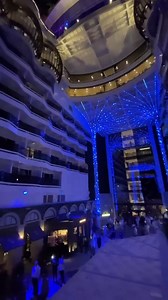 A fun evening activity for all ages, the Palm Tree Light Show is a dazzling moment spent mesmerized by thousands of twinkling LED lights. Kids love it, and your inner child will too! 🤩✨ https://bit.ly/45orjcO Video Credits: Victoria Balabaeva #MSCWorldEuropa #TheFutureofCruising #MSCCruises | MSC Cruises
