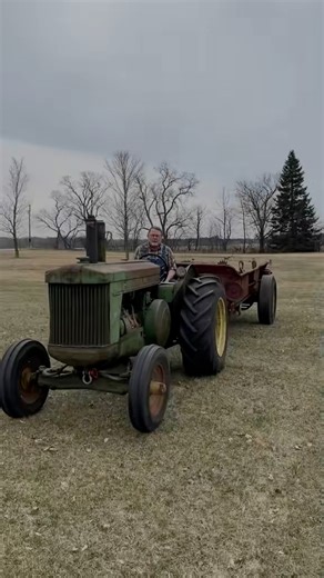 Spreading manure with our 1952 John Deere model AR and New Holland manure spreader | Shadow Ridge Farms