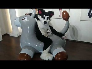 Horseplay Magic Stable Donkey inflatable pooltoy deflation