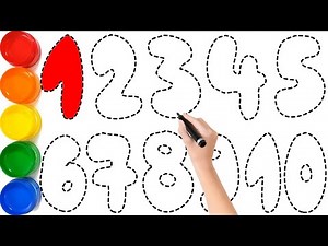 123 Coloring Page // Let's Learn How to Draw, Paint and Coloure Numbers for kids // Ks Art
