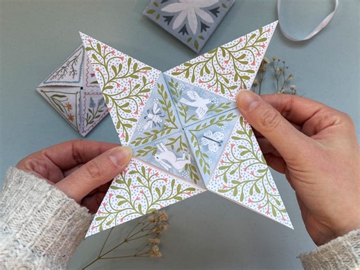 Folk Art Spring Puzzle Purse Printable Card (digital Download) - Etsy