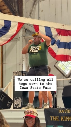 480 reactions · 69 shares | Soooooie! The hogs came running up to Pioneer Hall at this year’s Hog Calling Contest! Check out some of the fierce competitors! | Iowa PBS | Facebook