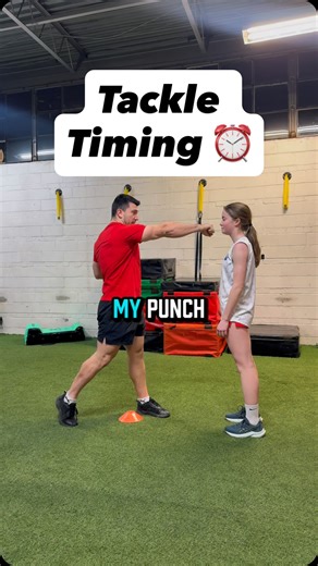 Sam Mace on Instagram: "Tackle Extension Timing ⏰💥 When tackling you want to exert your full force into the ball carrier. In order to get this you want to meet them at the halfway point of your shoulder “punch”. Practice this timing and watch your dominate shots increase like crazy! WalkTheWalk"