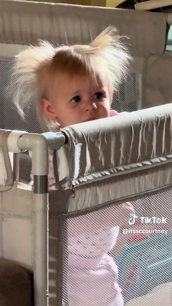 My little gremlin 😂💖 #babygirl #badhairday #funny #cutie #babiesoftiktok #jokes #davidattenborough