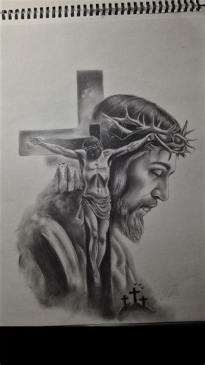 jesus christ special drawing✝️ #art #drawing #jesus #shorts #viral