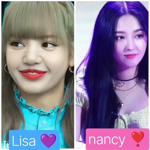 Lisa vs nancy 💜💜 who is the most cute 🥰🥰 #nancy #blackpink #lisa