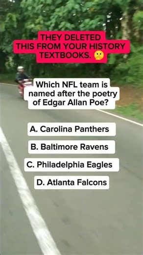 Which NFL team is named after the poetry of Edgar Allan Poe? #trivia #usa