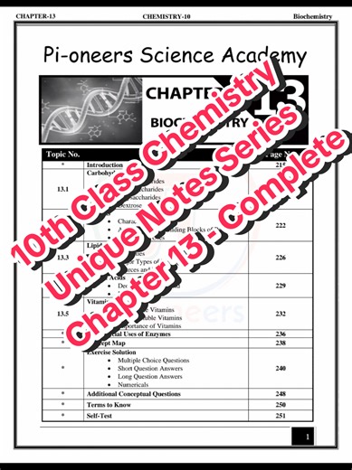 10th Class Chemistry | Chapter 13 Unique Notes Series #highlights2025 #fypシ゚viral🖤tiktok #fypシviral #chemistry #10thclass