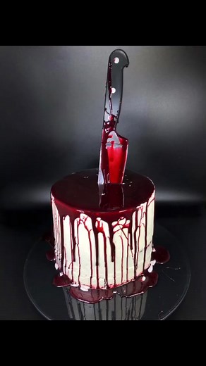 Spooky Halloween Cake Recipe | Blood-Splattered Murder Cake Tutorial
