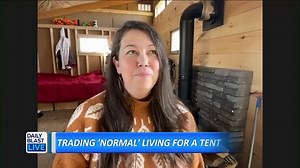 177K views · 1.6K reactions | Christine Blue made a decision two years ago that would impact everything. She moved herself and her pre-teen son into a four-season tent to save money. Now, they have upgraded into a tiny home and have memories to last a lifetime. | Daily Blast LIVE | Facebook