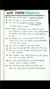 Biography of kate chopin #katechopin #youtubeshorts #youtube #notes