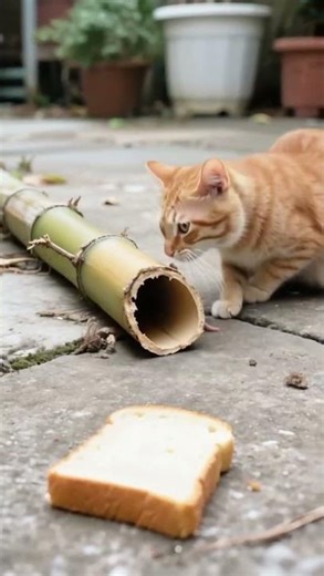 The orange cat stared at the mouse intently. #cat #mouse 🐹🐱🥜🐱🐹#mousemurah #catlife #cat #cute