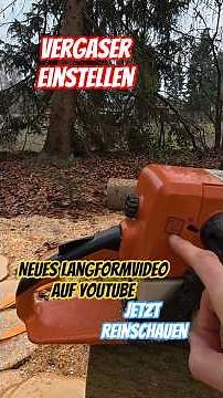 Adjusting the carburetor on a chainsaw - basic setting vs. setting #chainsaw #chainsaw