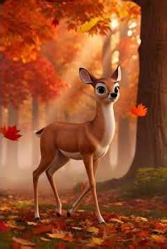 Graceful Deer in Autumn 🦌🍂 | #shortsfeed #babyanimad #cute #animation #shortsvideo #funny #cartoon