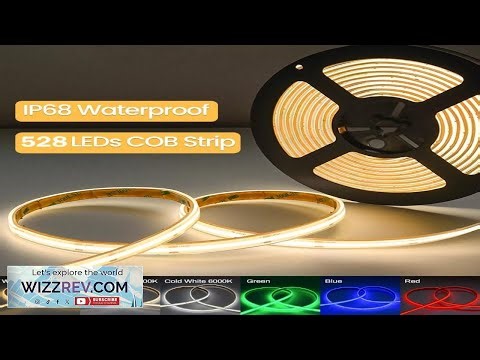 5M IP68 Waterproof COB LED Strip 12V 24V 528LEDs m High Bright Flexible