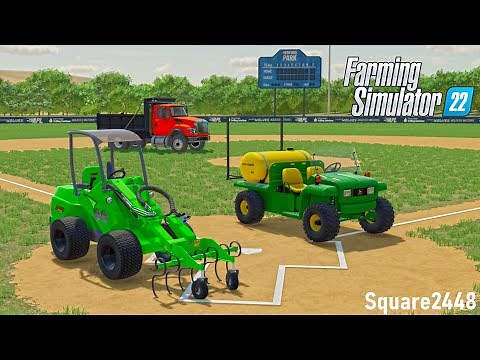 Prepping A Baseball Field! (Tree Cleanup & Field Work) | Public Works | Farming Simulator 22