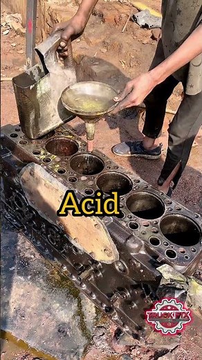Six Cylinder Engine Block Restoration | Acid Cleaning Method #engine #acid #mechanic repair #restore