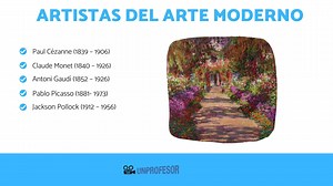 Artistas del arte MODERNO más importantes y sus OBRAS