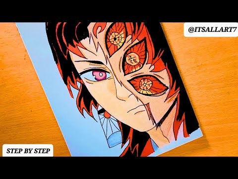 how to draw kokushibo and yoriichi // how to draw kokushibo x yoriichi with colour