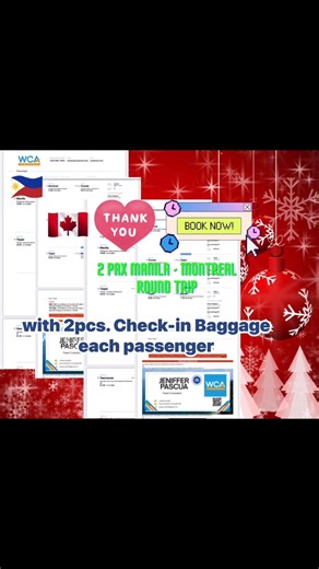 We truly appreciate your trust! ❤️Thank you for choosing WCA Travel! — have a smooth and safe journey! ✈️ Maraming salamat po sa inyong tiwala at suporta! wcatravel.com/pasjeno512 | Jen Pascua