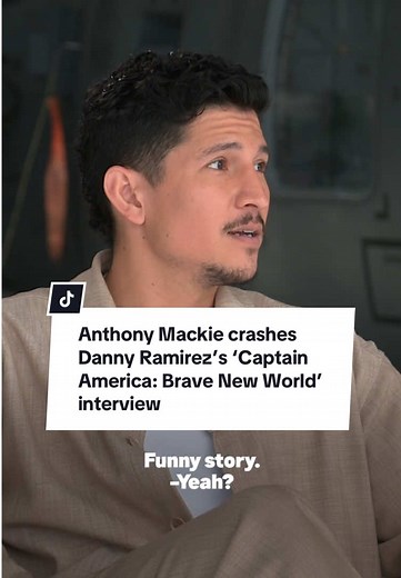 Anthony Mackie Crashes Danny Ramirez's Interview Moments