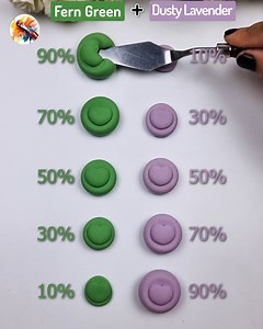 Fern Green Vs Dusty Lavender Satisfying color mixing clay #Satisfying #Christmas #asmr #clay #crafts #Shorts | Painting Concept