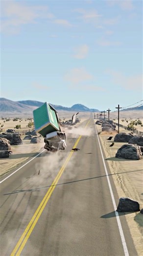 “EXTREME Truck COLLISION! 🚚🔥 Total Wipeout” #shorts