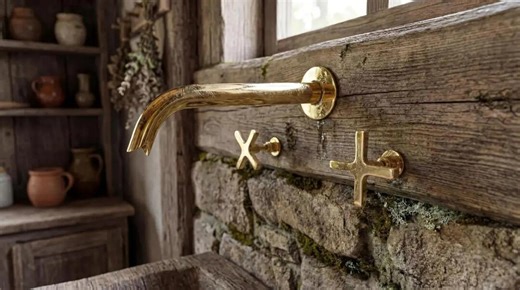 Unlacquered Brass Kitchen Faucet , Solid Brass Bridge Sink Tap, Antique Style Kitchen Mixer, Vintage Farmhouse Sink Faucet - Etsy