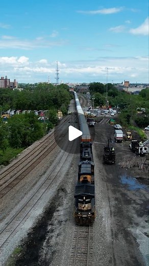 Craig Hensley on Instagram: "Hammerhead - NS 121 was the first train to roll through the new moveable point frogs that were installed by Conrail last month in Detroit, MI. **this was recorded with permission** #reels #reelsvideo #train #drone #asmr #rail #project #railroad #track #railway #video #detroit"