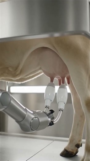 Robotic Cow Milking #shorts