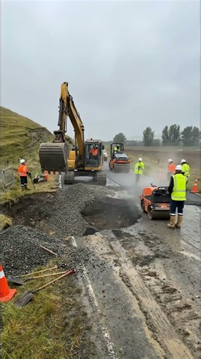 Road Repair Process: Before and After #Machinery #Construction