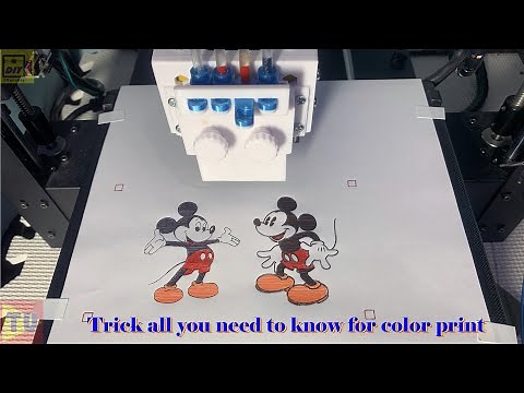Print color picture with multi-pen 2D plotter by 3D printer (Trick All you need to know )