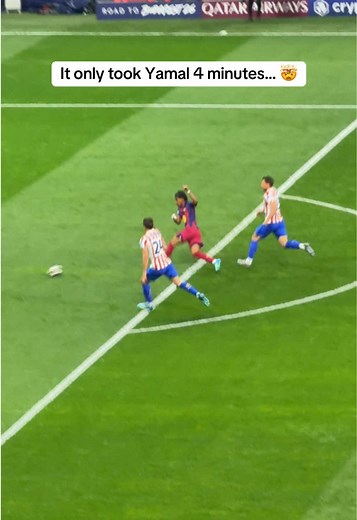 Lamine Yamal gets one back for Barcelona vs Atletico Madrid in the Champions League… 🤯 #atleticomadrid #barcelona #championsleague #ucl