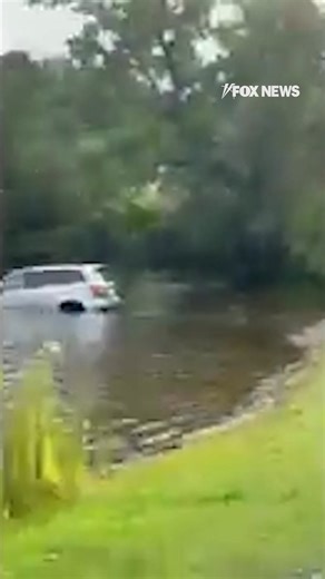 WATCH: An anti-ICE protester’s car sinks into a lake after she forgot to put it in park while yelling at agents arresting an illegal immigrant in Massachusetts, an ICE source tells Bill Melugin. | Fox News