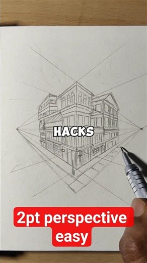 Day 12 – Master 2 Point Perspective in Minutes | #shorts