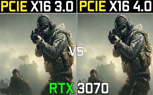 PCIE 3.0 vs PCIE 4.0 游戏性能测试对比（1080P分辨率测试） RTX 3070 + R5 5600X 4.65Ghz 60帧视频