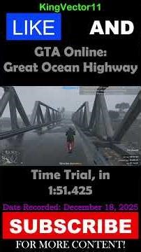 "Great Ocean Highway" Time Trial, in 1;51.425 | GTA Online #shorts
