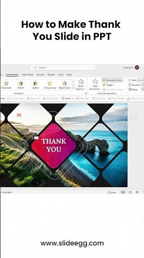How to Make Thank you slide in PowerPoint #slideegg