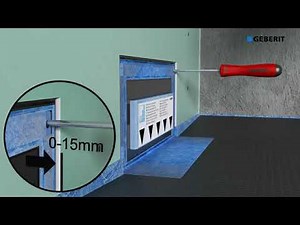 Montage du bâti-support de douche plain pied Duofix GEBERIT