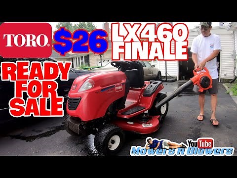 TORO LX460 KOHLER COURAGE 19HP LAWN TRACTOR PROJECT FINALE POWER WASH & MUFFLER HEAT SHIELD INSTALL