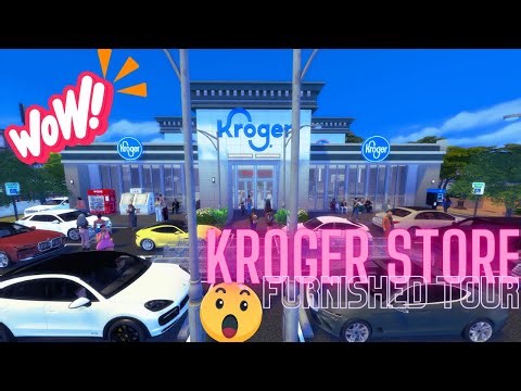 ✨NEW✨ Kroger Grocery Store Build TOUR!!😘❤️✨ | Fully Furnished| Sims 4