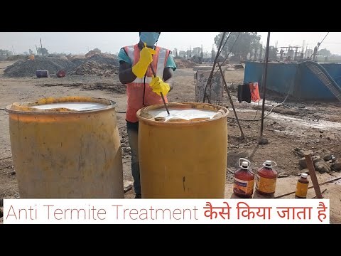 Anti Termite Treatment process in Construction work.