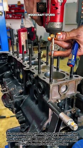 Engine Block Stud Installation! Precision Rebuild Process #EngineBuild #Mechanic