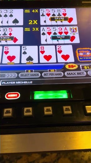 Ultimate X Quads with a 10x multiplier!!! Awesome hit. #poker #videopoker #casino #vegas
