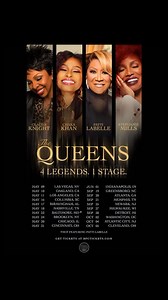 New dates just announced… 🥰💗🙌🏾😂👏🏾 . . . Repost @blackpromoterscollective 🥰💜 . . . JUST ANNOUNCED 🔥 New dates have been added to The Queens Tour: 4 Legends 1 Stage! 👑 Don’t miss Gladys Knight, Chaka Khan, Patti LaBelle, and Stephanie Mills on tour in a city near you! 🎟 Presale: Thursday, April 3 at 10 AM (local) 🔑 Presale Code: BPC 🎟 General onsale is Friday, April 4 #TheQueensTour #4Legends1Stage #pattilabelle #gladysknight #chakakhan #stephaniemills #blackpromoterscollective #bpc 
