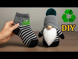 Anyone can make these simple and fun gnomes with socks: so easy🧦🎅✨