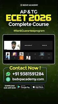 Part-2: Perfect ECET 2026 Study Plan – Daily, Weekly & Monthly Strategy Explained!