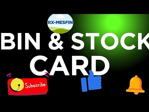 Efficient Inventory Control Using BIN and Stock Cards / Bin and stock card